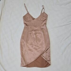 Meshki Dusty Pink Satin Mini Dress Size XS